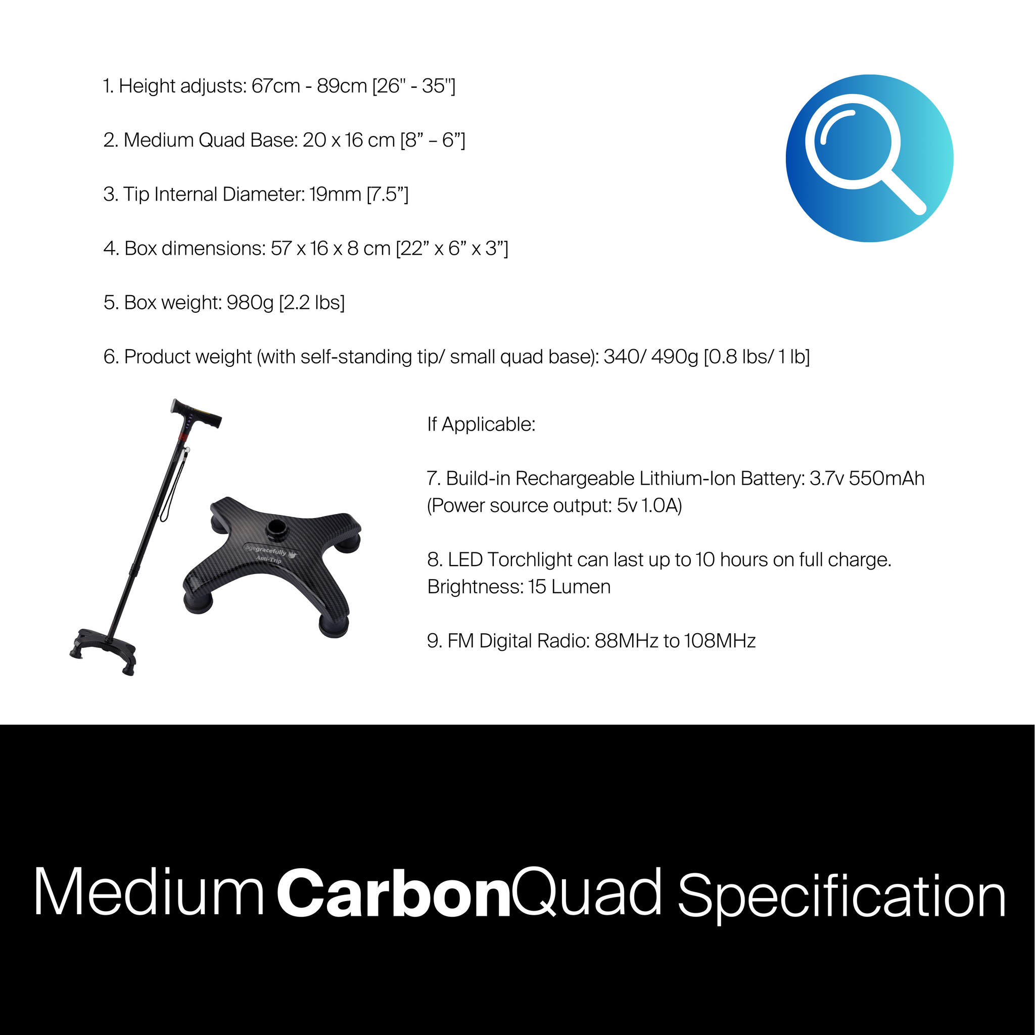 Medium CarbonQuad LaserStick