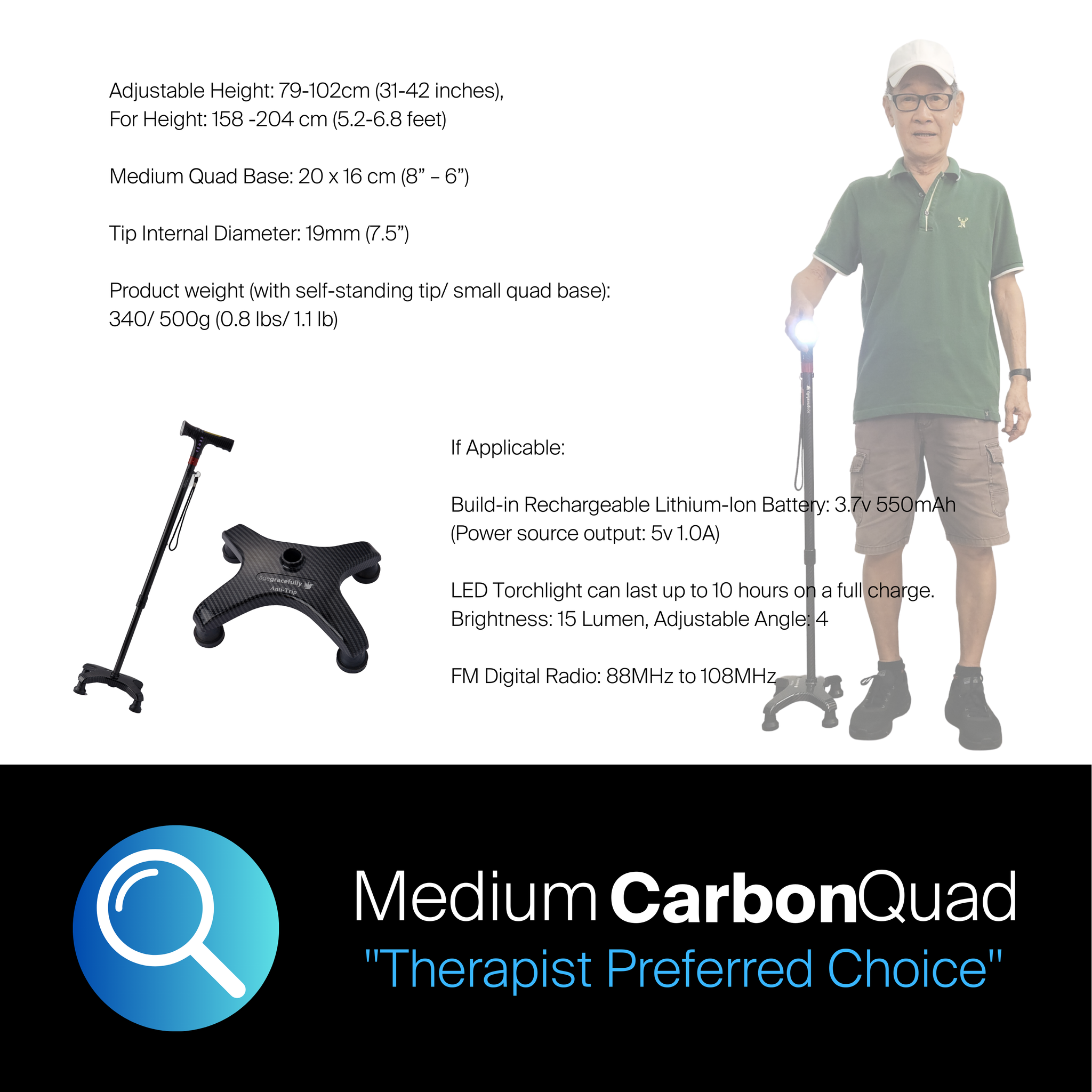 Medium CarbonQuad Essential #WS54