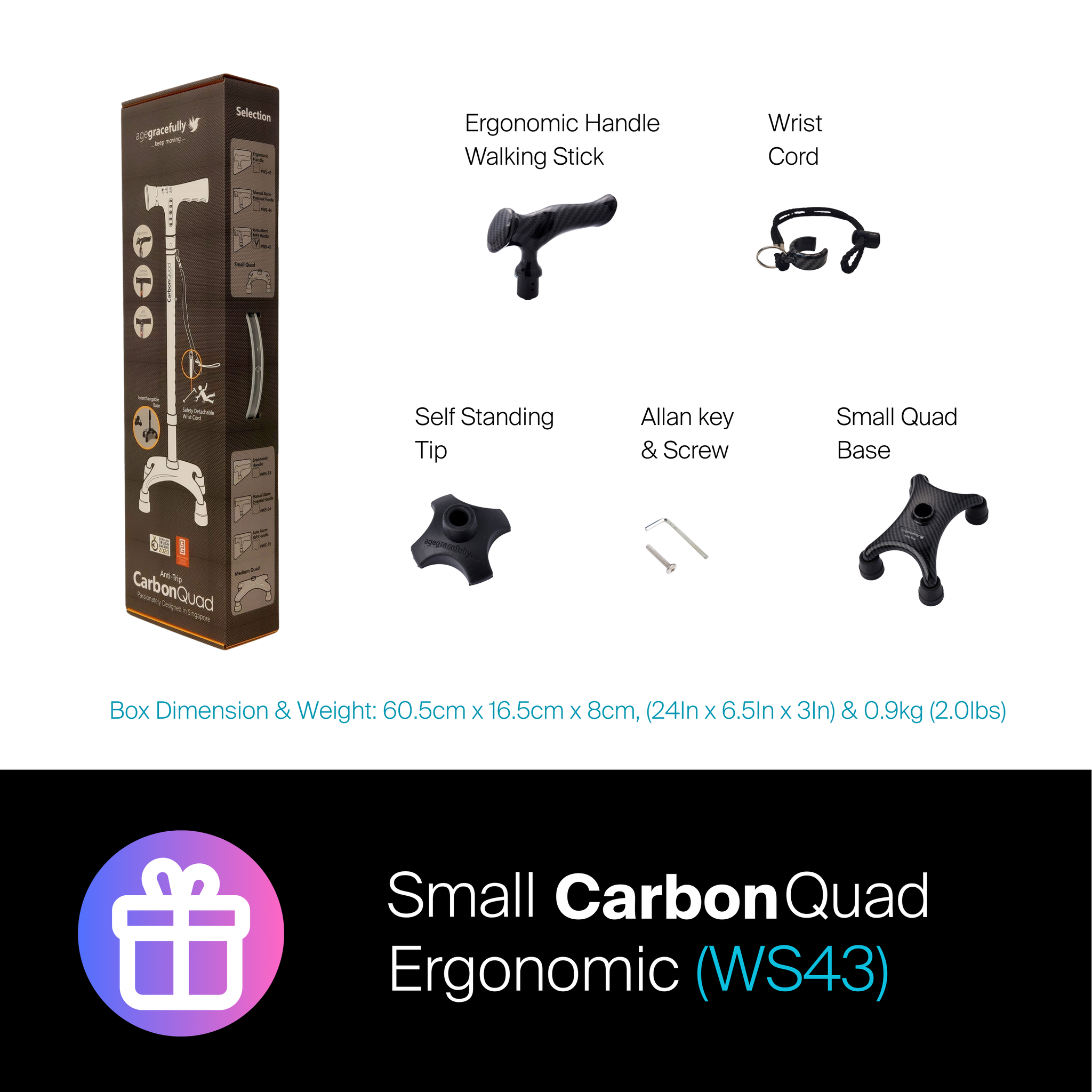 Small CarbonQuad Ergonomic #WS43
