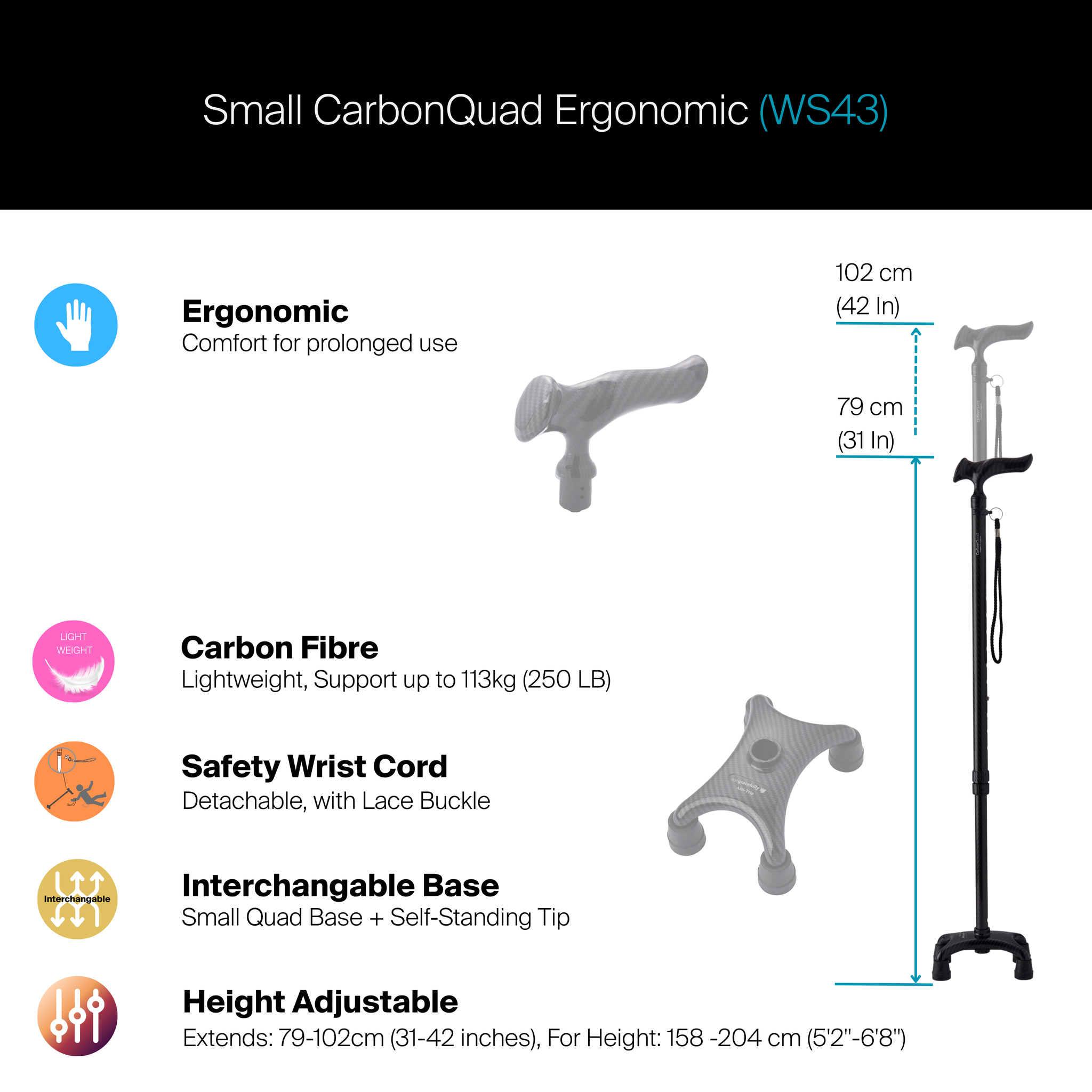 Small CarbonQuad Ergonomic #WS43