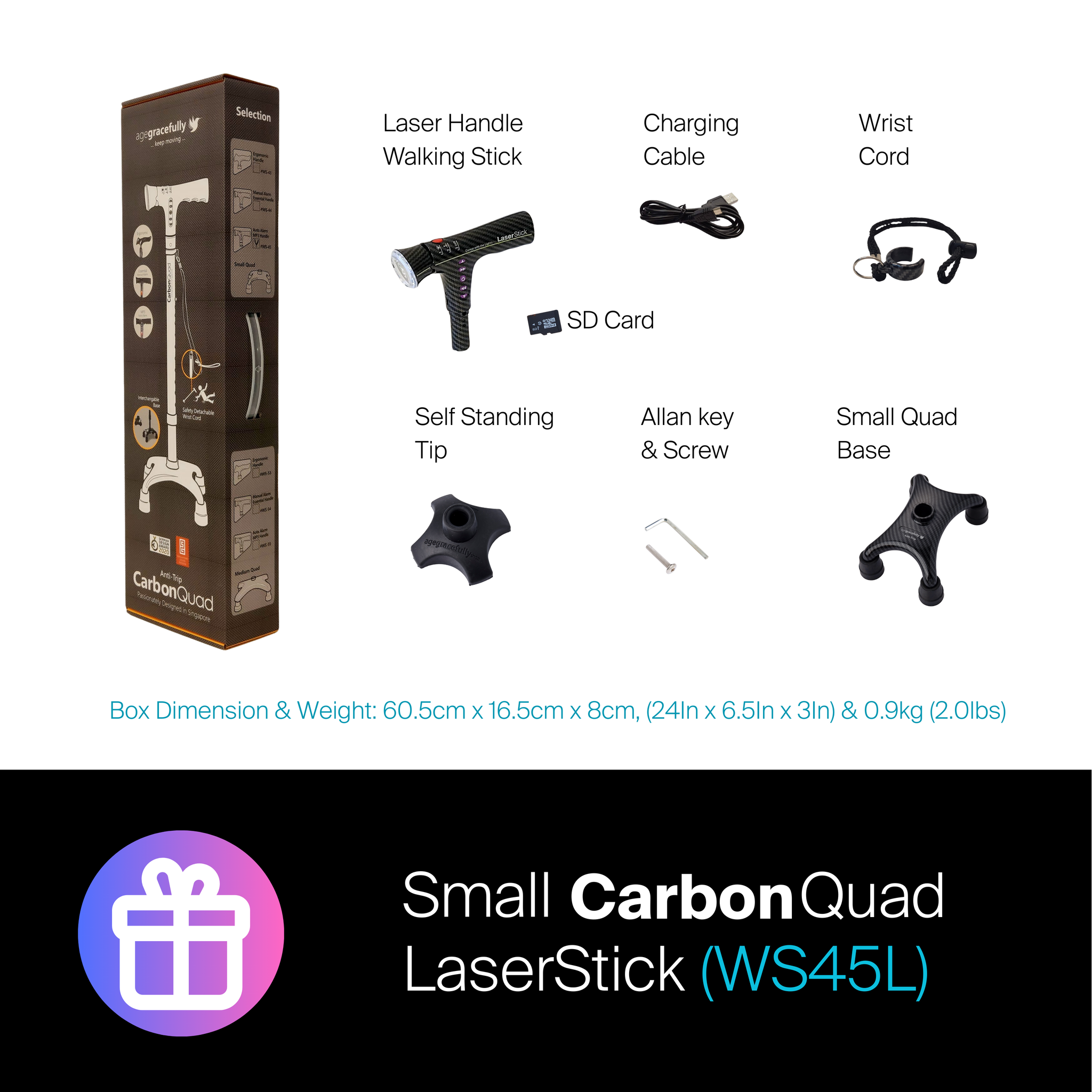 Small CarbonQuad LaserStick #WS45L