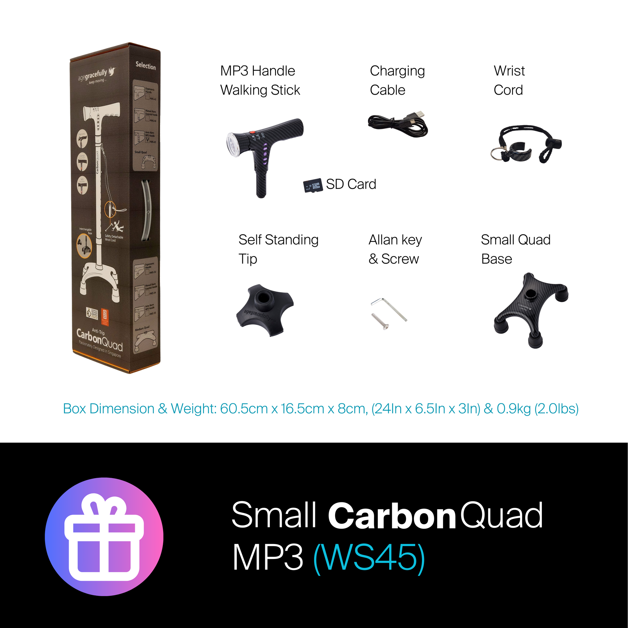 Small CarbonQuad MP3 #WS45