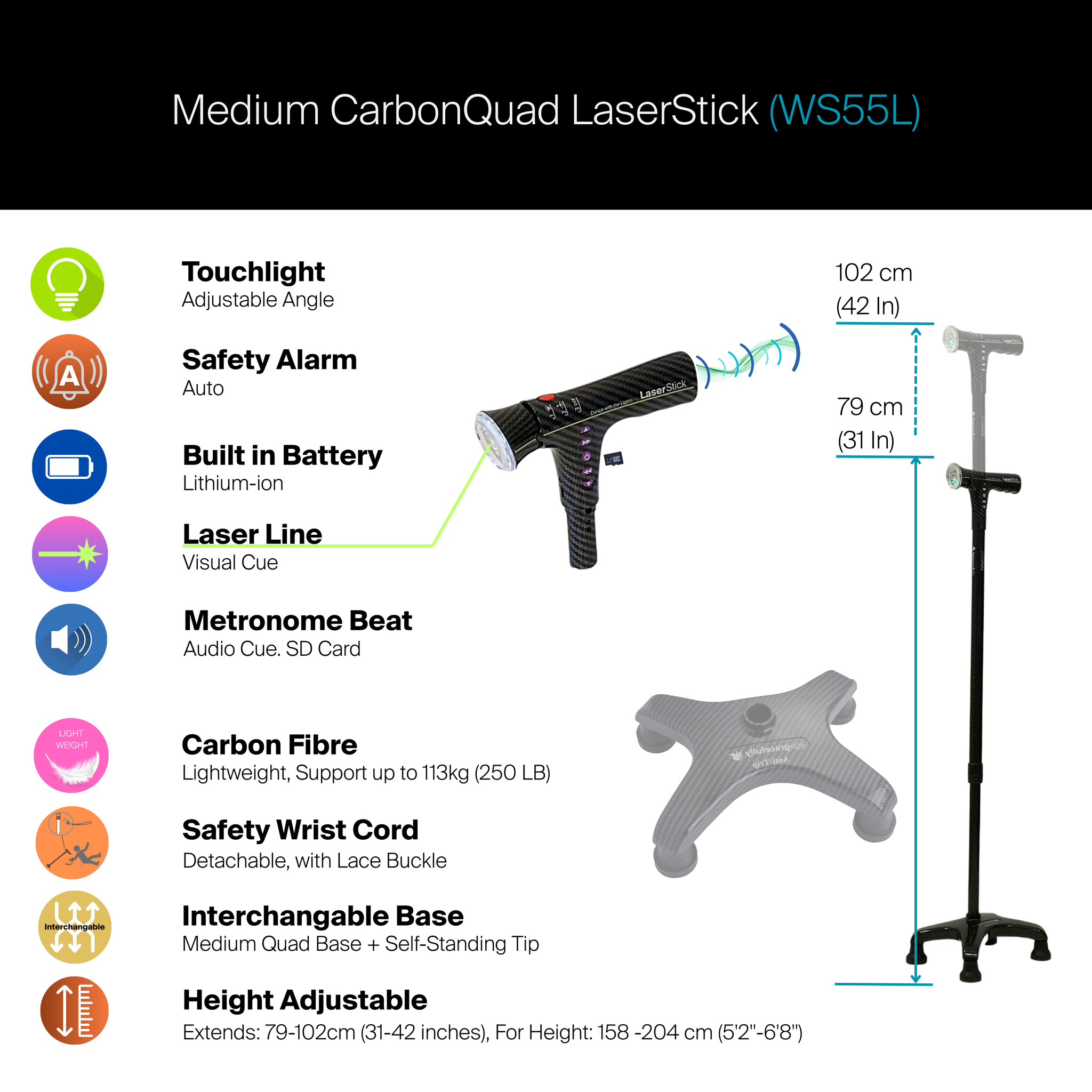 Medium CarbonQuad LaserStick #WS55L